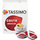 Tassimo Costa Americano Coffee Pods 16 Servings (144g). - shopperskartuae