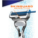 Gillette SkinGuard Sensitive Skin Shave Razor Razor Handle + 10 Blades Refill. - shopperskartuae