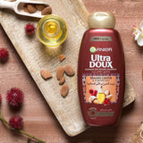 Garnier Ultra Doux Hammam Zeit Infused Shampoo with Healing Castor & Almond Oils (400ml). - shopperskartuae