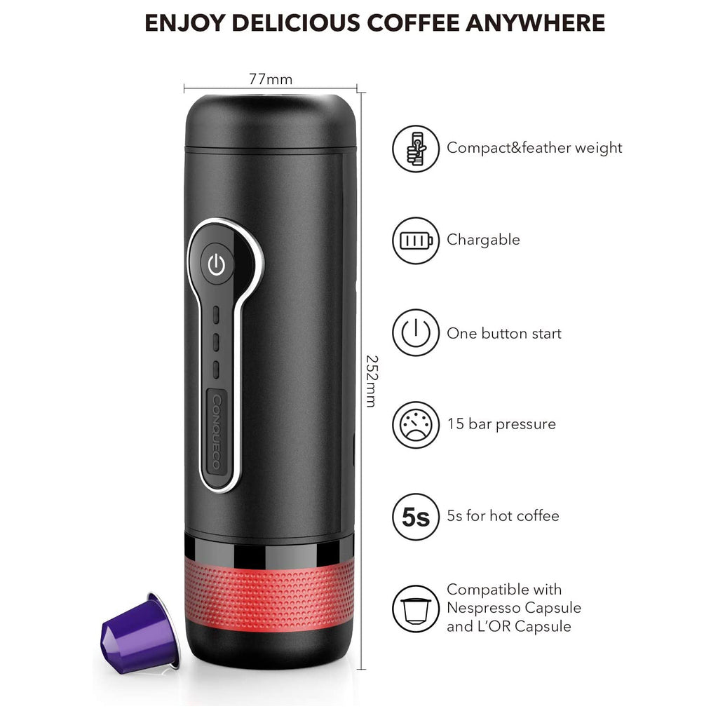  Car Coffee Machine,Portable Espresso Maker,12V Travel