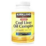 Kirkland Signature Cod Liver Oil Complex with added EPA, DHA, Vitamin A, Vitamin D (300 Softgels). - shopperskartuae