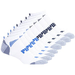 Puma Men's Low Cut Ankle Length Cushioned Socks Set of 8 (Blue&Grey).