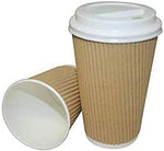 Disposable Kraft Paper Cups for Hot and Cold Drinks,150ps X 12oz/340ml