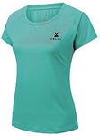 Kelme T-shirt K074 womens neon mint green US 2XS, round neckline Half Sleeve tshirt