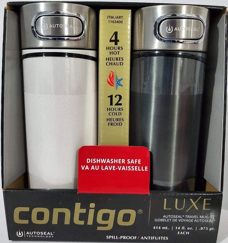 Contigo Luxe 14 oz. Travel Mug, 2 pk. - Merlot and Chardonnay