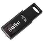 Imation Sledge Flash Drive 32GB (Black) USB 2.0 - Compatible With All USB Ports Capless Sliding Design. - shopperskartuae