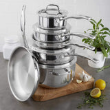 JA Henckels International 10-piece Tri-ply Stainless Steel Cookware Set. - shopperskartuae