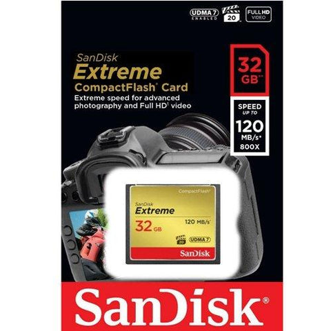 Sandisk Extreme 32GB Compact Flash 120MB/s SDCFXSB 032G