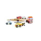 Melissa & Doug 4610 wooden emergency vehicle transporter truck