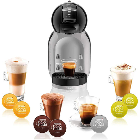 Nescafe Dolce Gusto Mini Me Automatic Coffee Machine Starter Kit by  De'Longhi - Arctic Grey and Black Anthracite