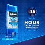 Gillette Antiperspirant Clear Gel (108g) - Cool Wave Deodorant , Pack of 5