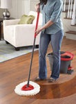 Vileda Spin and Clean Floor Mop and Bucket Set, Spin Mop for Cleaning Floors, Set of 1x Mop 1x Bucket & 2x Extra Refills