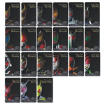 Bandai Kamen Rider Piica Clear Led Light Up IC Card Case (Complete Set of 21)