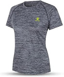 KELME Summer Women Running Short Sleeve T-shirts Quick Dry Sports Breathable 100% Polyester Leisure T-shirt Melange Grey