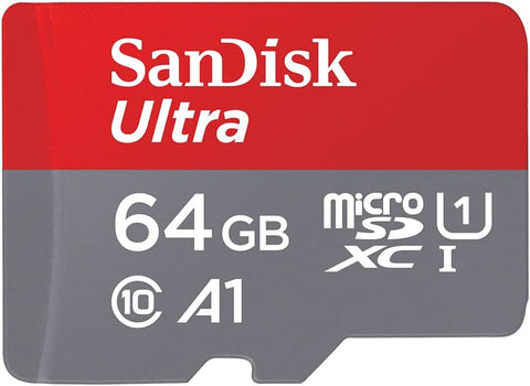SanDisk 64GB Ultra microSDXC 140MB/s+SD Adapter Black