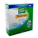 OPTI-FREE Replenish Multi-Purpose Disinfecting Solution, 2 x 414 ml Twin Pack plus 90 ml Travel Size