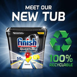 Finish Powerball Quantum Ultimate+ Dishwasher Cleaning Tabs (96 Tabs) - Lemon Sparkle.