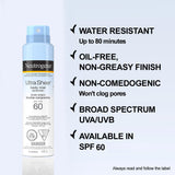 Neutrogena Ultra Sheer SPF 60 Body Mist Sunscreen Spray - 141 g