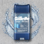 Gillette Antiperspirant Deodorant for Men, Clear & Dri-tech With Cool Wave 72 Hour Protection- Pack of 5 X 108 g