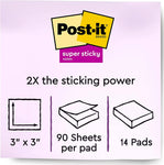 Post-it Super Sticky Notes -14 Pads, 90 Sheets/Pad- Total of 1260 sheets