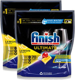 Finish Ultimate All In One Powerball With Lemon Sparkle-  70 Pods/Tablets per pack