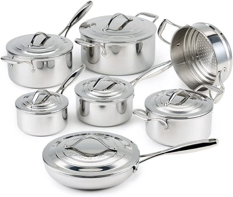 Lagostina 13-piece 5-ply Stainless-steel Cookware Set
