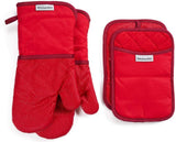 KitchenAid 4-piece Silicone Oven Mitt Set, 2 Oven Mitts and 2 Pot Holders