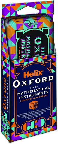 Helix Oxford Set Of Mathematical Instruments- Orange