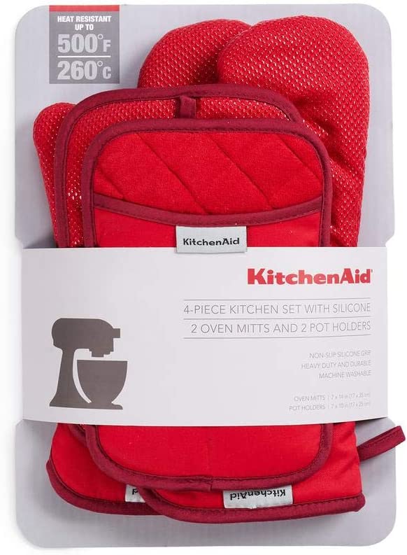 KitchenAid, Kitchen, Kitchenaid 4pc Silicon Oven Mitts Pot Holders