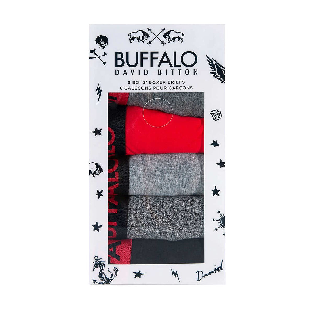 Buffalo David Bitton Boy's Boxer Cotton Briefs, Underwear Comfort