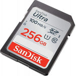 SanDisk Ultra 256GB SDXC Memory Flash Card Class 10 100MB/s SDSDUNR-256G