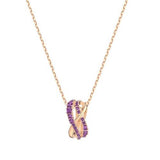 SWAROVSKI Twist pendant - Purple & Rose Gold Tone Plated #5563907