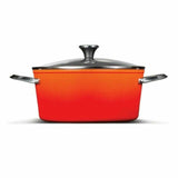 Starfrit The Rock Stock Pot with Lid 28cm / 6.9L Red. - shopperskartuae