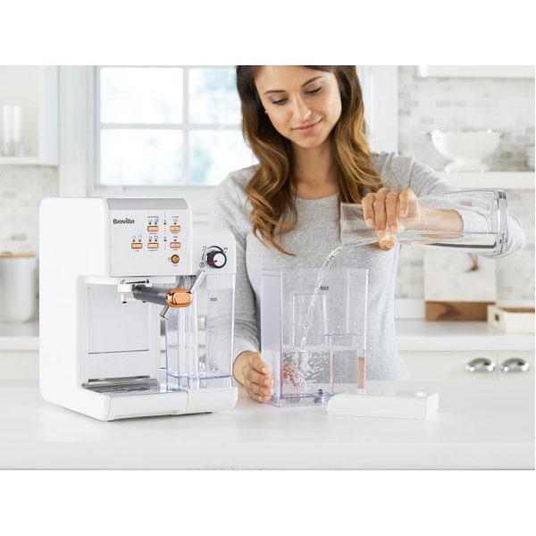 BREVILLE Coffee Machine (White & Rose Gold) VCF108 Shoppers