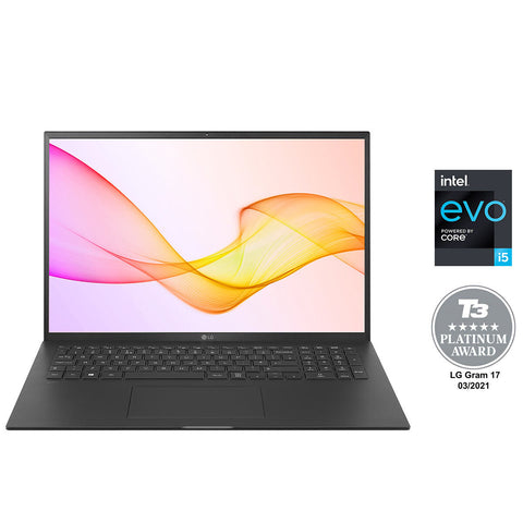 LG gram Ultra-Lightweight with 17” 16:10 IPS Display and 11th Gen Intel Core i7 Evo platform and Iris Xe Graphics, 16GB RAM/1TB SSD, Thunderbolt 4, Alexa built-in, 80Wh Battery, 17Z90P-K.AA78A1