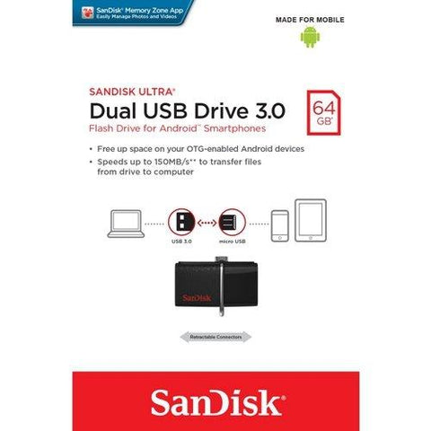 Sandisk Ultra Dual 64GB USB 3.0 150MB/s SDDD2 064G