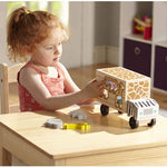 Melissa & Doug Safari Animal Rescue Truck Wooden Toy Vehicles Developmental Toy 3+ Gift for Boy or Girl