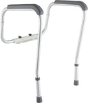 MEDLINE Mds86100rf Foldable Toilet Safety Rail, Capacity: 250 Lb, Aluminum, Fits all standard sized toilets