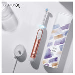 Oral-B Genius X Limited Edition Rechargeable Electric Toothbrush, 1 Premium Rose Gold Handle with Artificial Intelligence, 1 Brush, 1 Travel Case Charger