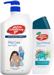 Lifebuoy Anti Bacterial Body Wash Mild Care (500ml) + Sea Minerals (280ml) FREE. - shopperskartuae