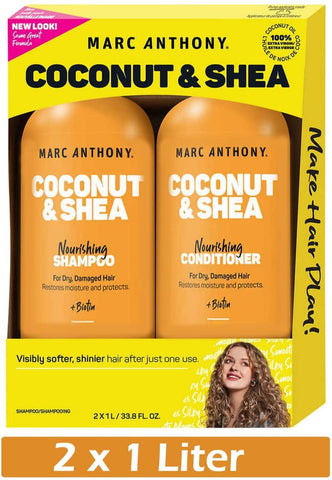 Marc Anthony Coconut & Shea Nourishing Shampoo and Conditioner - 2 X 1Litre