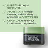 L'Oreal Paris Pure-Clay Cleansing Mask And Brighten Mask For Unisex, 48 gm
