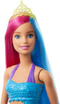 Barbie Dreamtopia Mermaid Doll, 12-inch, Pink and Blue Hair, with Tiara - GJK08