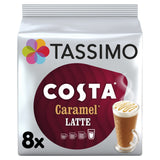 Tassimo Costa Caramel Latte Coffee Pods, Pack of 8