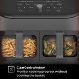 Instant Vortex Plus 7.6L Digital Dual Basket Air Fryer, 8-in-1 Smart Programs, Color: Black