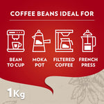 Lavazza Qualità Rossa Whole Bean Coffee, Medium Roast, 1 Kg
