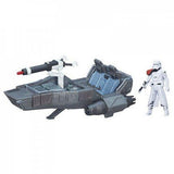 Hasbro STAR WARS 3.75 INCH  FIRST ORDER SNOWSPEEDER + SNOWTROOPER OFFICER FORCE AWAKENS