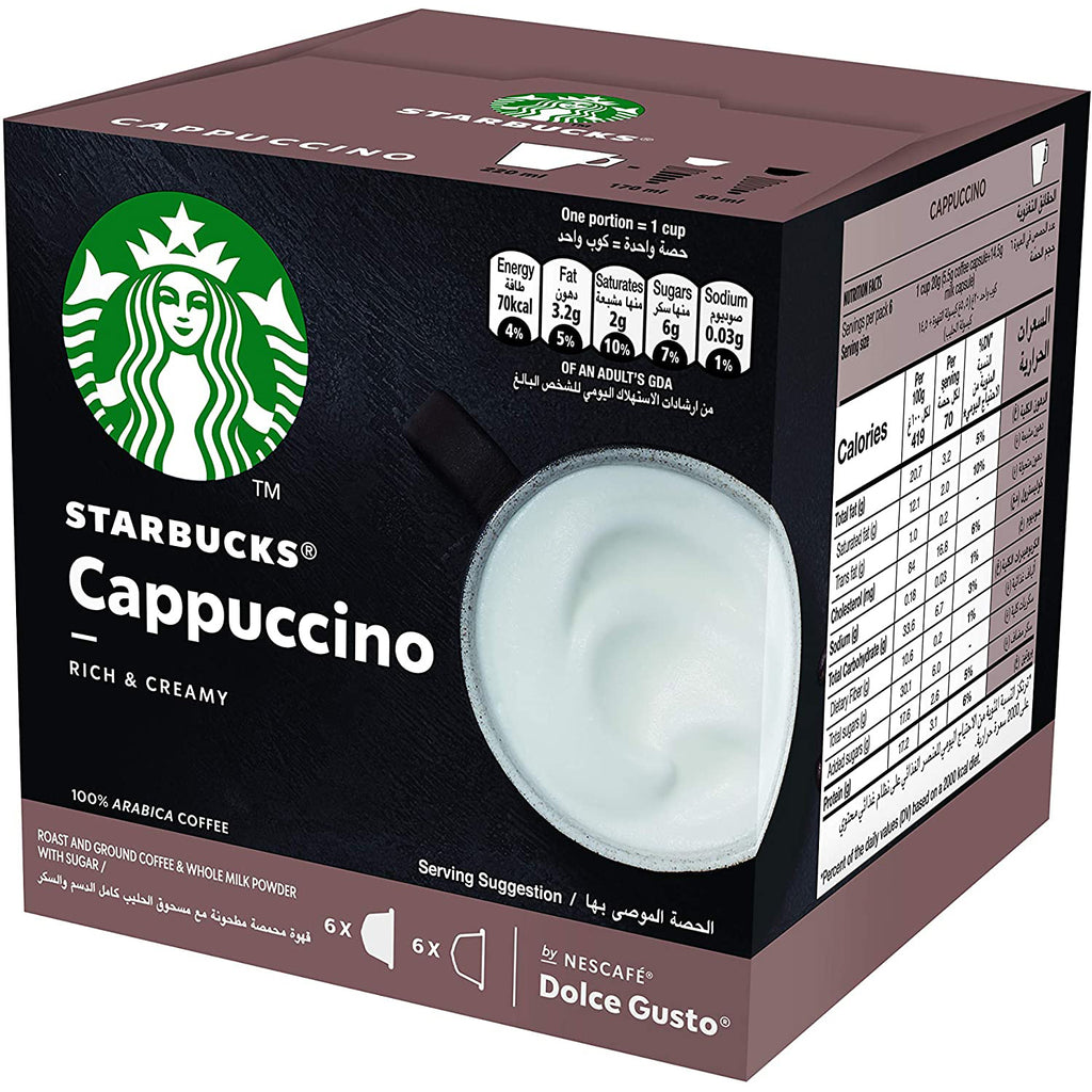 STARBUCKS Cappuccino by NESCAFÉ Dolce Gusto (12 Capsules). –