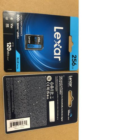 Lexar 800x 256GB SDXC Memory Card Class 10 V10 120MB/s Blue Series LSD0800256G-BNNNG