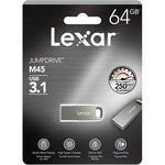 Lexar JumpDrive M45 64GB USB 3.1 Metal USB Flash Drive 250MB/s
